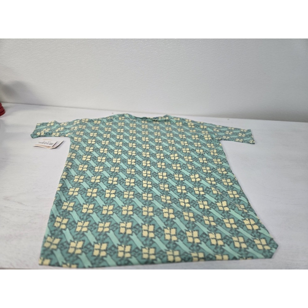 LuLaRoe Irma Blue And Yellow Tunic Shirt Womens Size Xs